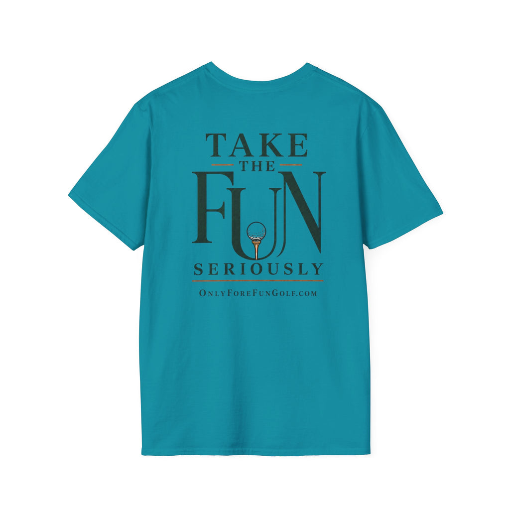 Golf Search Radius T-Shirt — Funny Golf Course Map Design (16 Colors)
