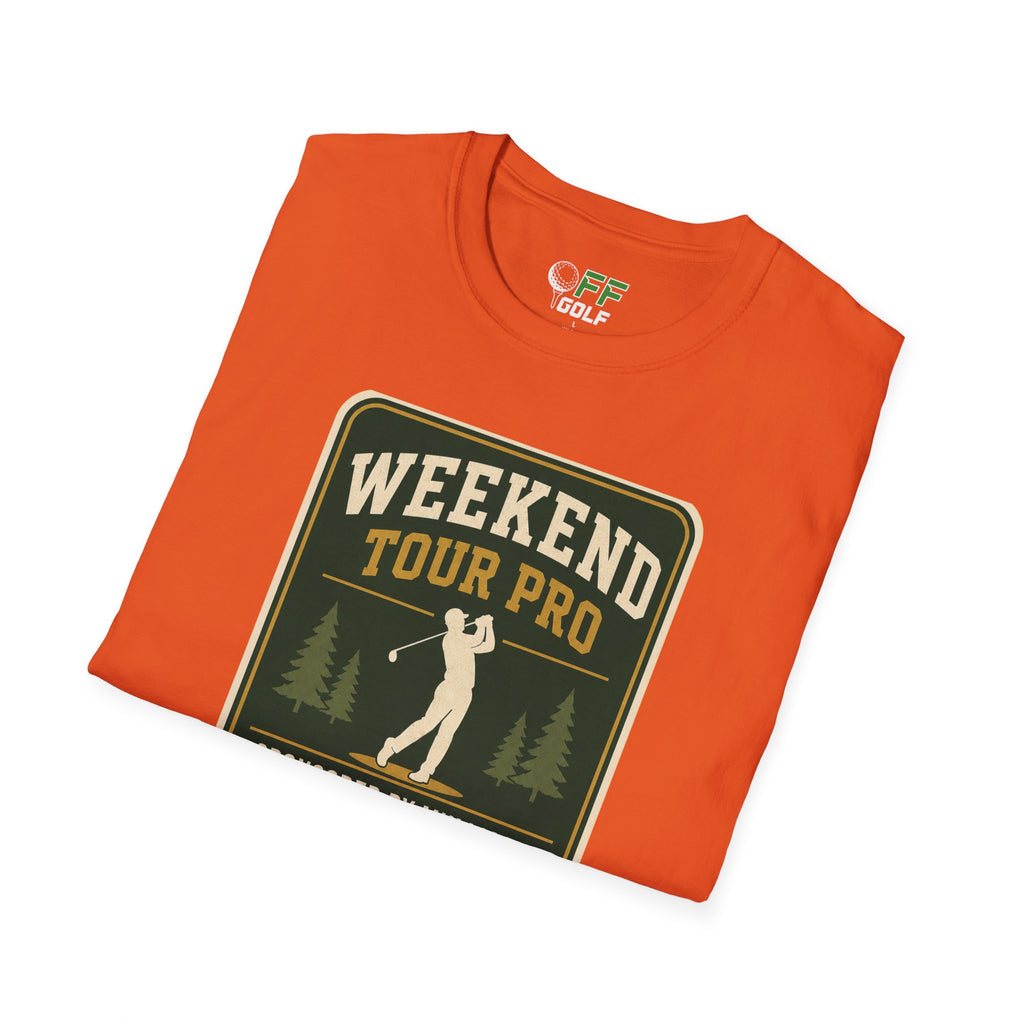Golf T-Shirt — 'Weekend Tour Pro' Graphic Golfing Tee (16 Colors)