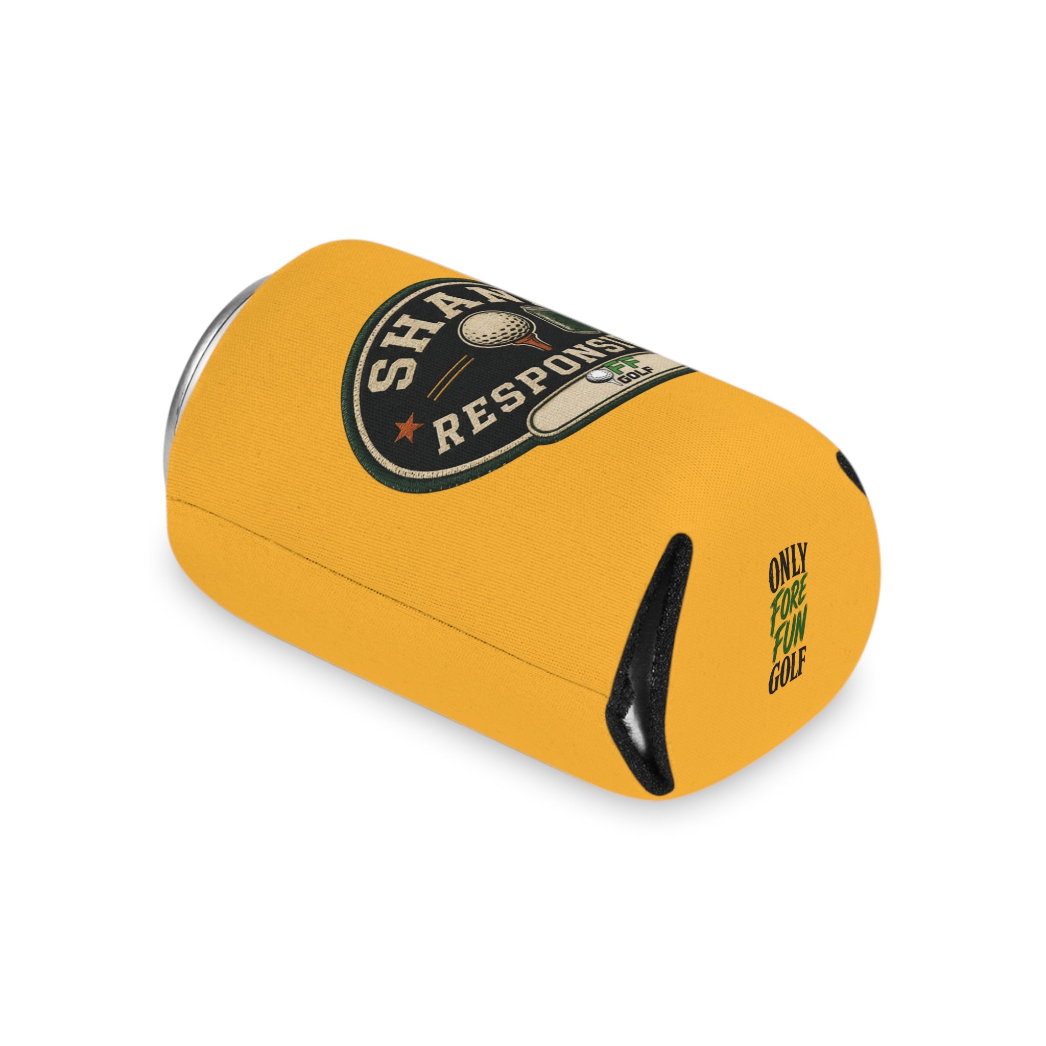 Regular or Slim Can Cooler — 'Shank Responsibly' Beverage Cooler - Gold