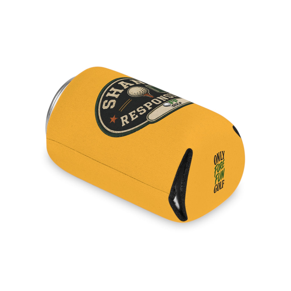 Regular or Slim Can Cooler — 'Shank Responsibly' Beverage Cooler - Gold