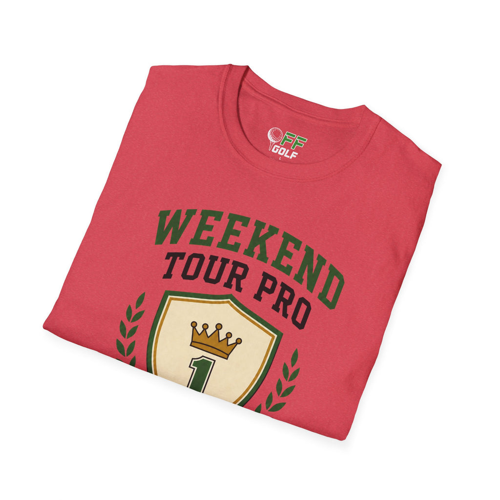 Weekend Tour Pro Golf T-Shirt — "Weekend Tour Pro" Crest Tee for Casual Golfers (16 colors)