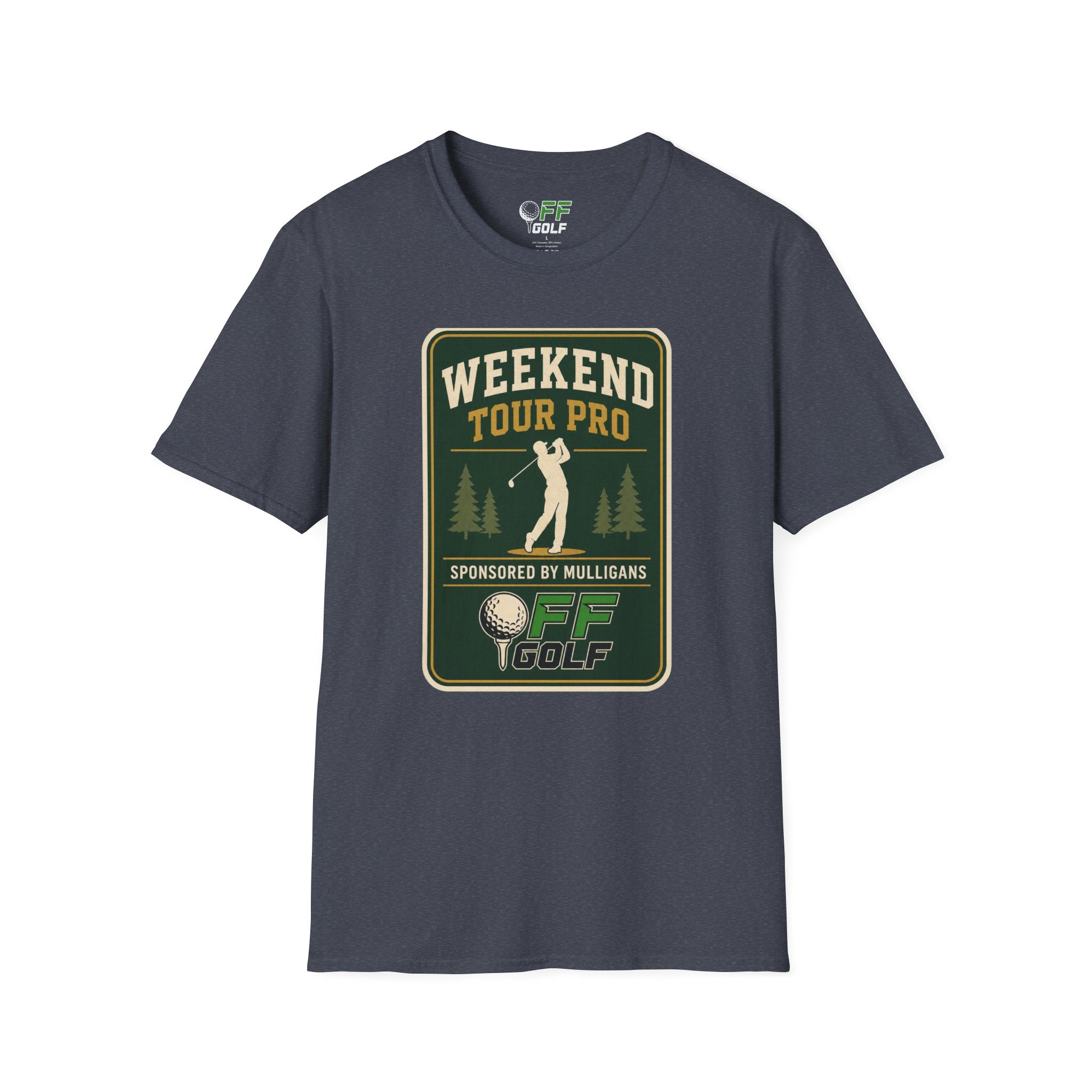 Golf T-Shirt — 'Weekend Tour Pro' Graphic Golfing Tee (16 Colors)
