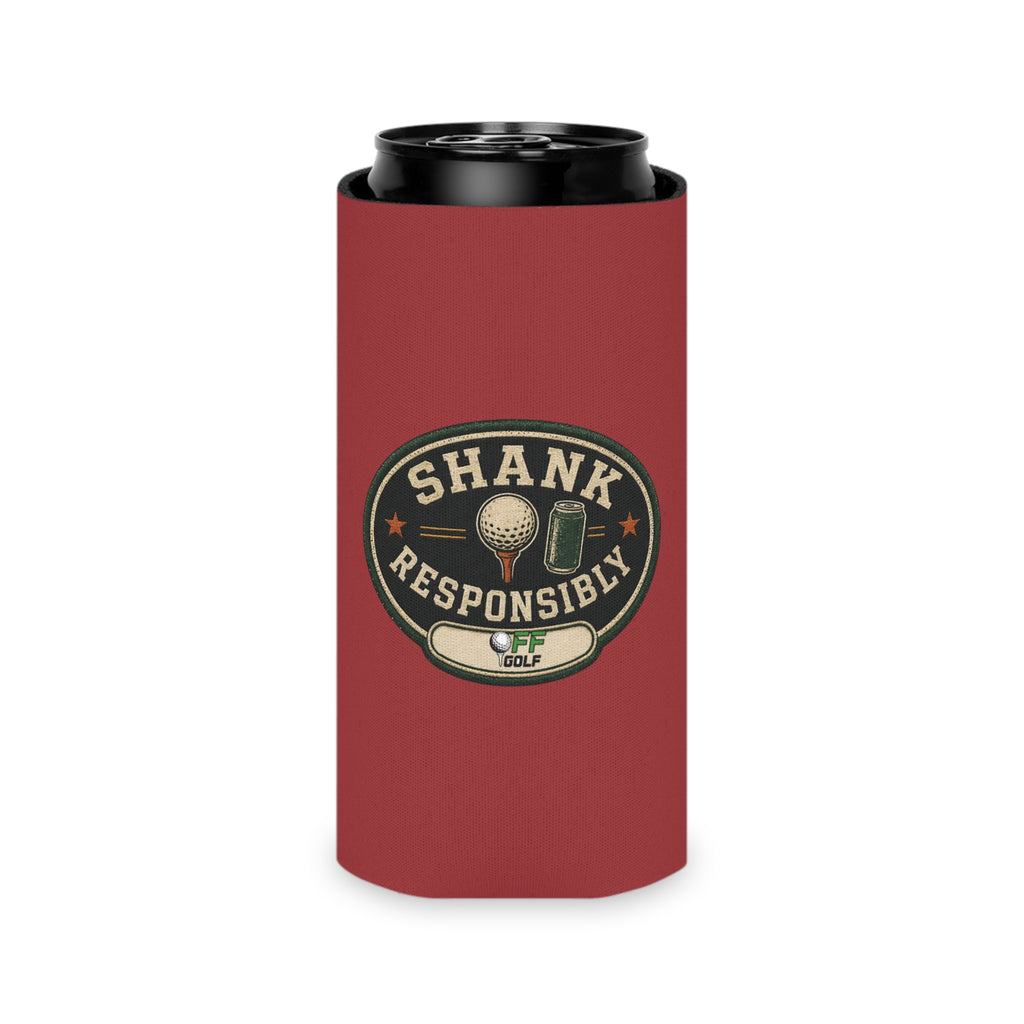 Regular or Slim Can Cooler — 'Shank Responsibly' Beverage Cooler - Red