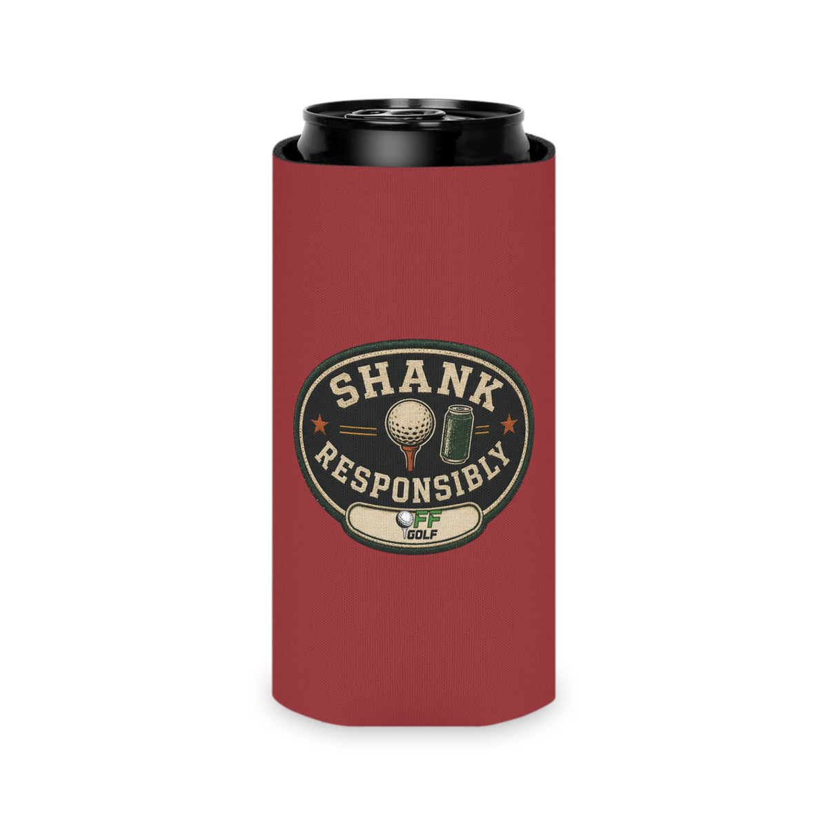 Regular or Slim Can Cooler — 'Shank Responsibly' Beverage Cooler - Red