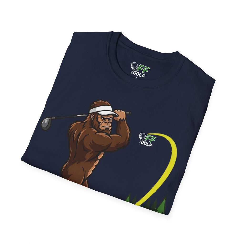 Sasquatch Golf Graphic T-Shirt — Bigfoot Golfer Funny Tee (16 colors)