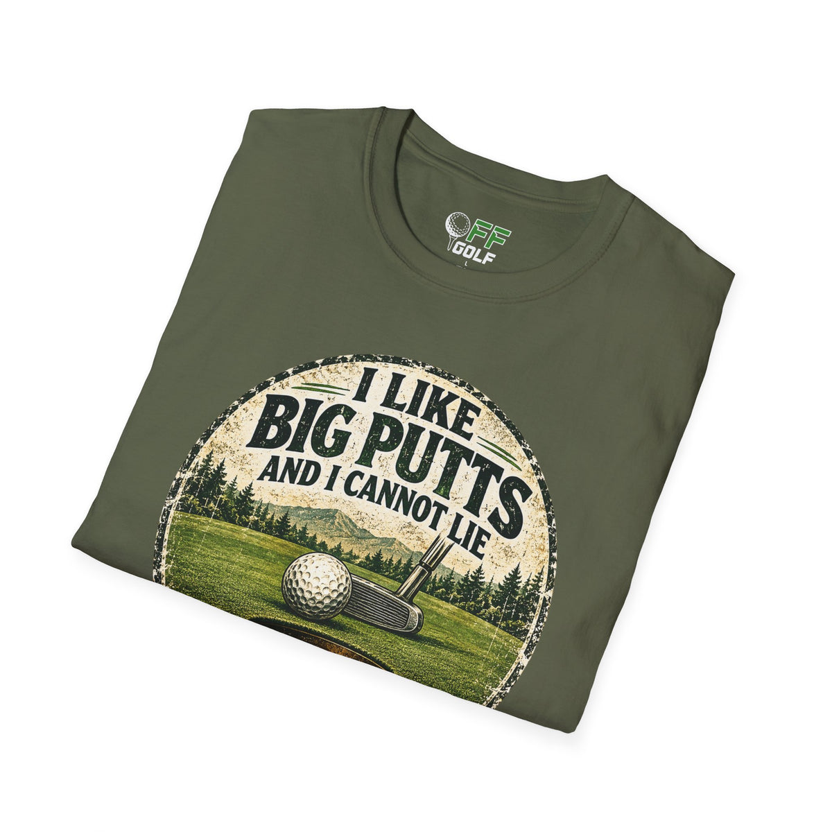 Golf T-Shirt — "I Like Big Putts and I Cannot Lie" Funny Golfing Tee (16 colors)