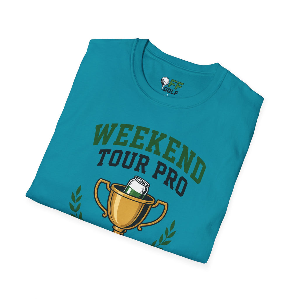 Weekend Tour Pro T-Shirt — Golf Trophy & Beer Graphic (16 Colors)