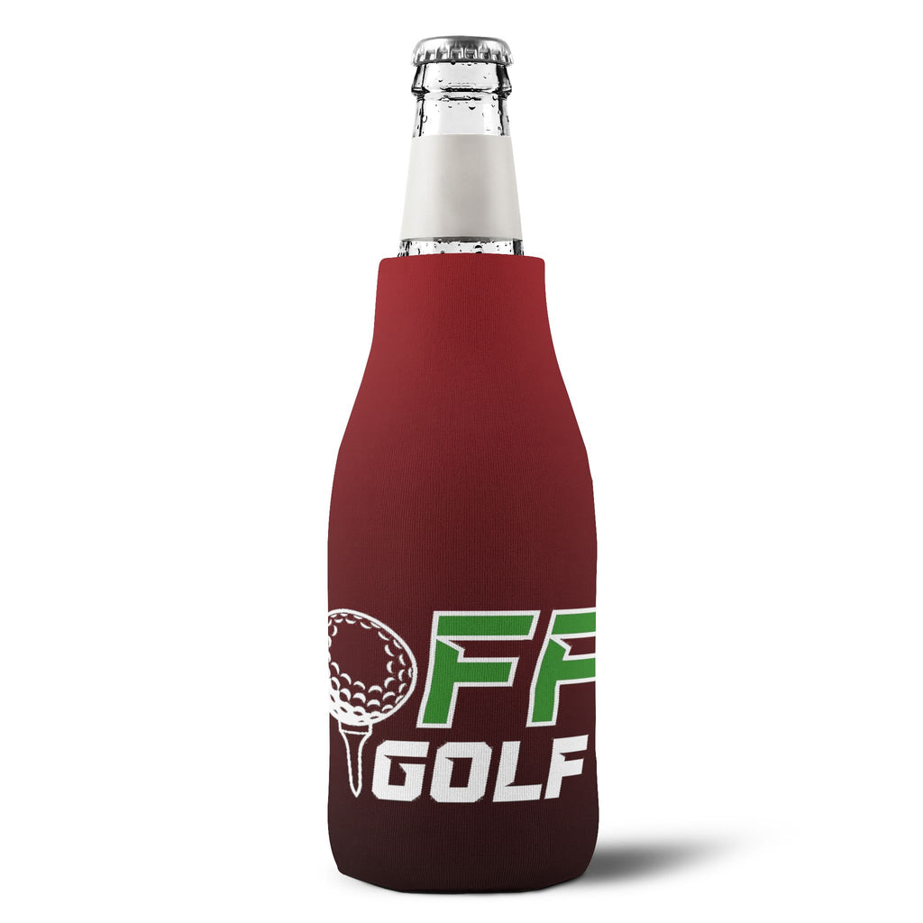 Golf Zip-Up Bottle Cooler Sleeve – Off Golf Logo Insulated Cooler with Zipper