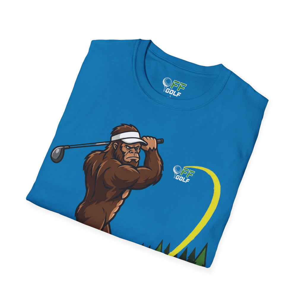 Sasquatch Golf Graphic T-Shirt — Bigfoot Golfer Funny Tee (16 colors)