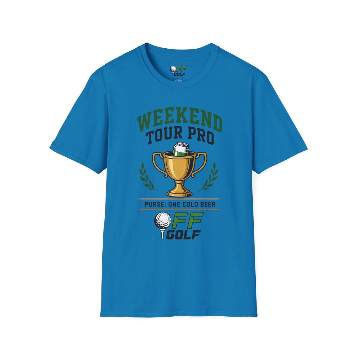 Weekend Tour Pro T-Shirt — Golf Trophy & Beer Graphic (16 Colors)