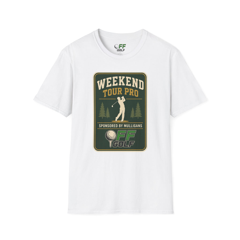 Golf T-Shirt — 'Weekend Tour Pro' Graphic Golfing Tee (16 Colors)