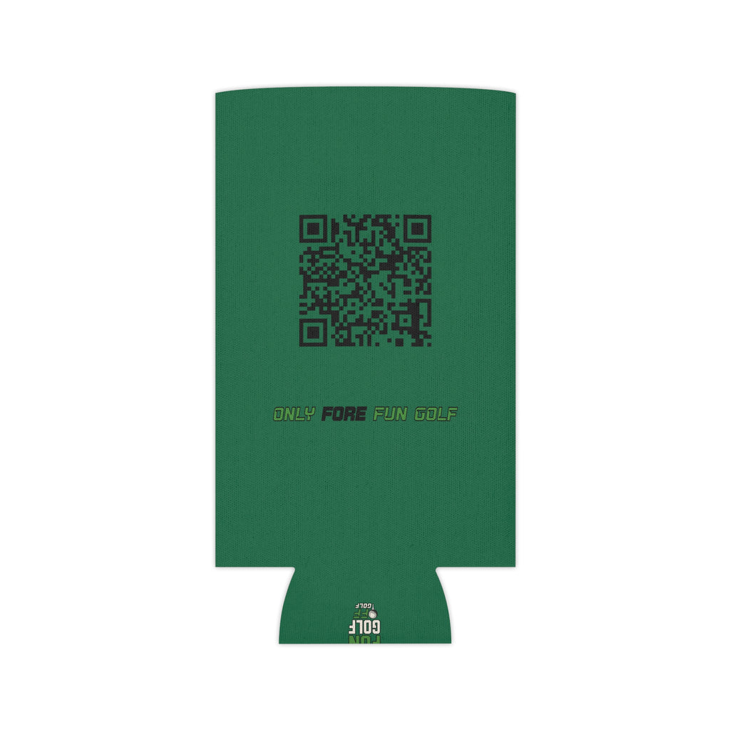 Can Cooler — 'Take the Fun Seriously' Beverage Cooler with QR Code Design - Green