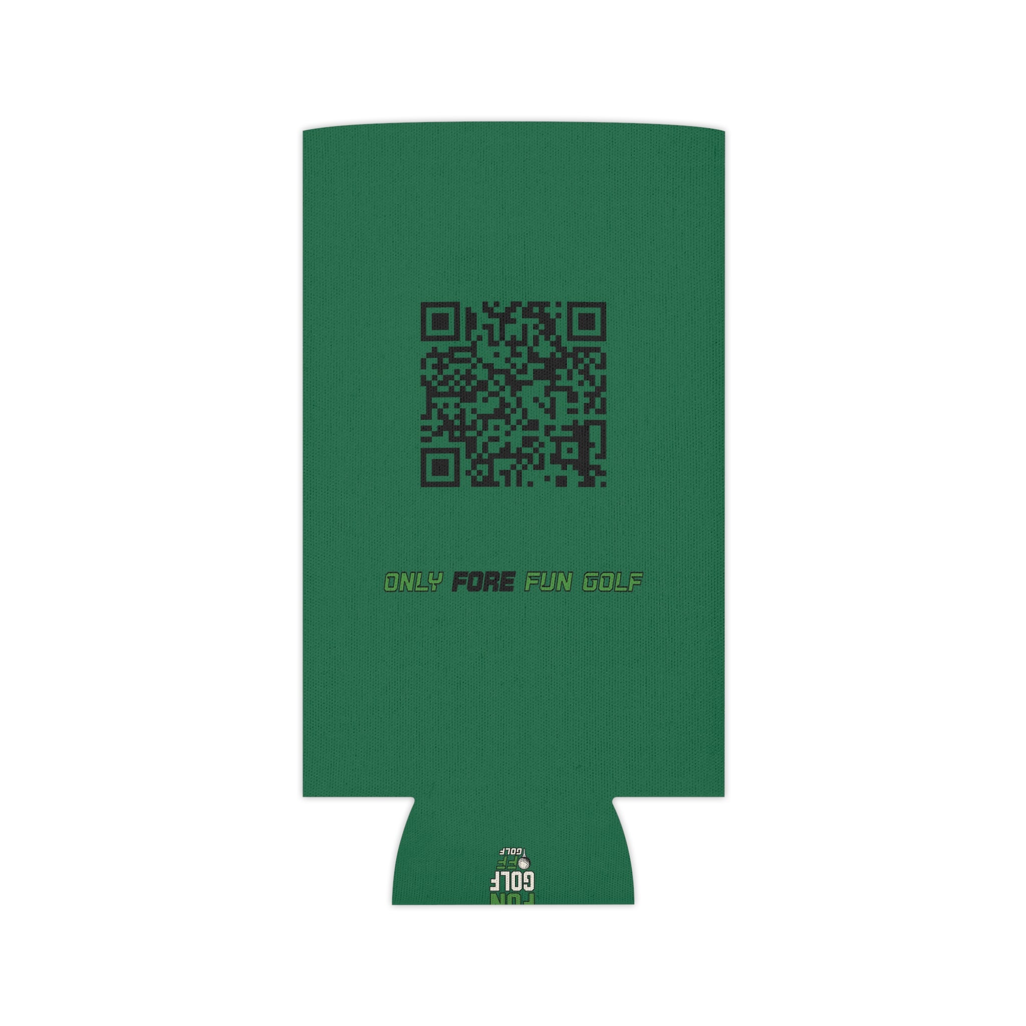 Can Cooler — 'Take the Fun Seriously' Beverage Cooler with QR Code Design - Green