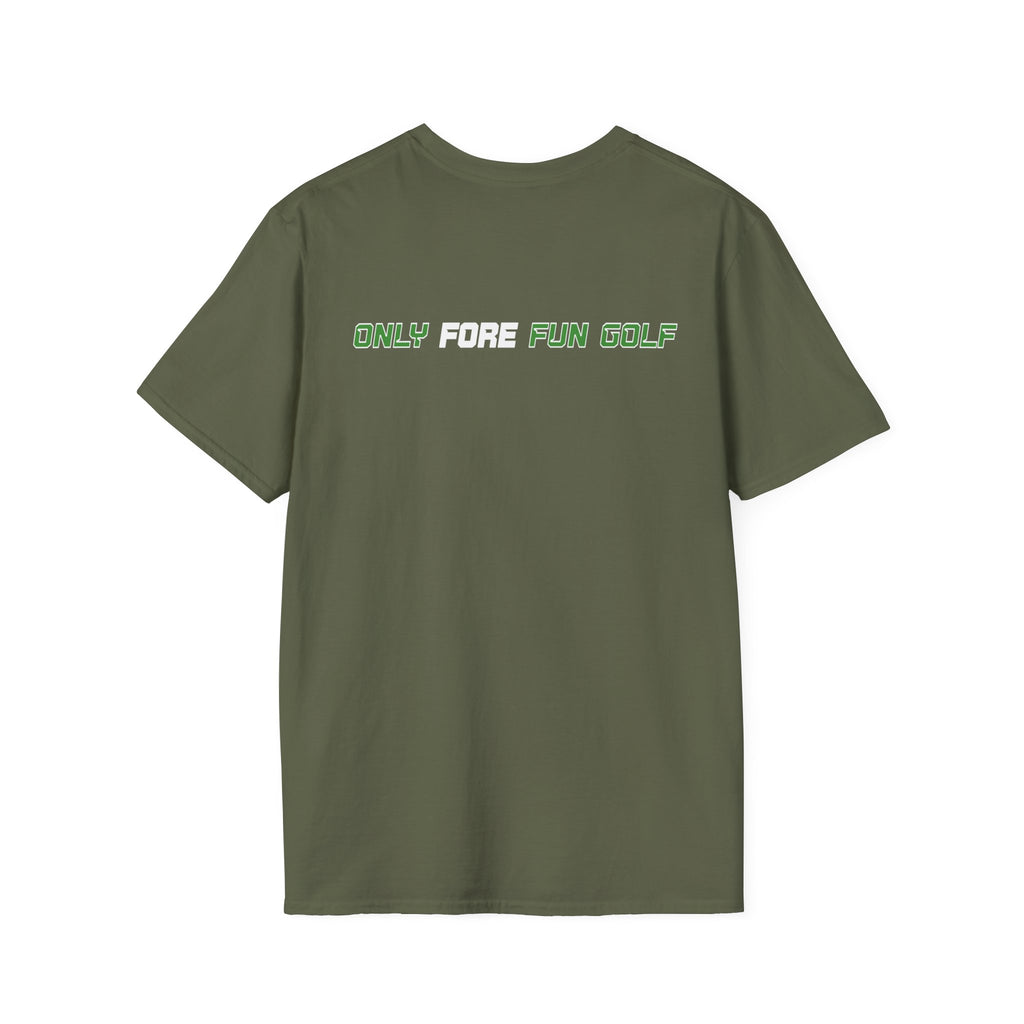 Bigfoot Golfer T-Shirt — Funny Sasquatch Putting Design Tee (16 colors)