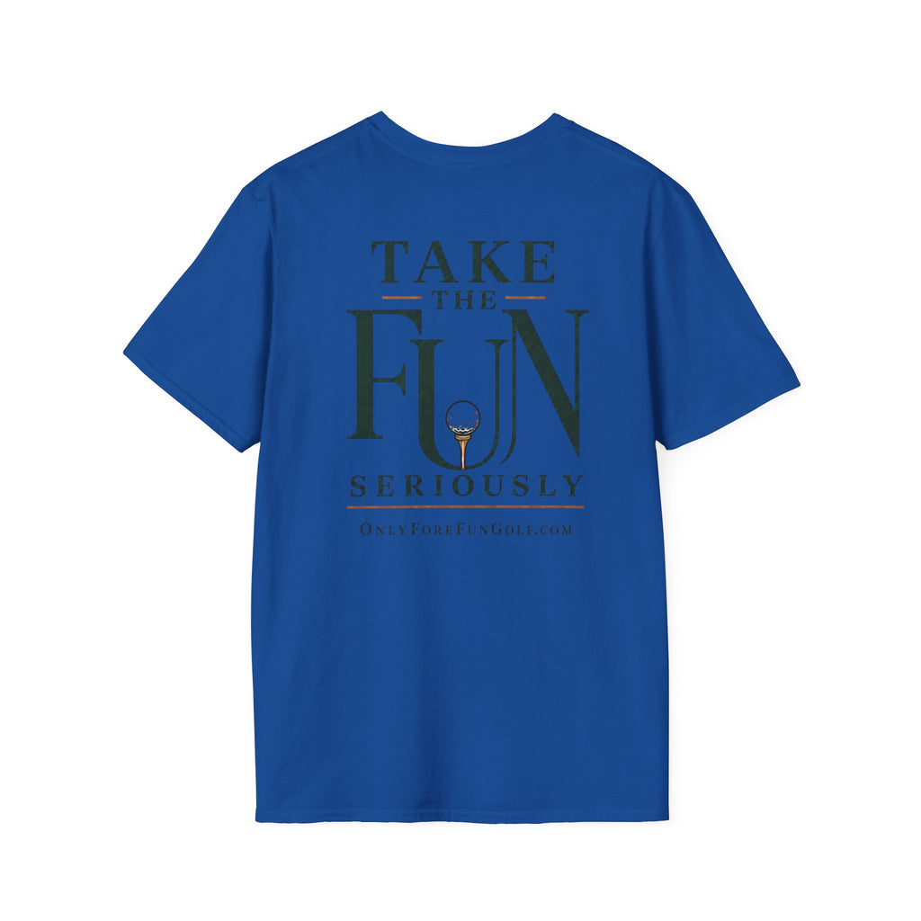 Golf Search Radius T-Shirt — Funny Golf Course Map Design (16 Colors)