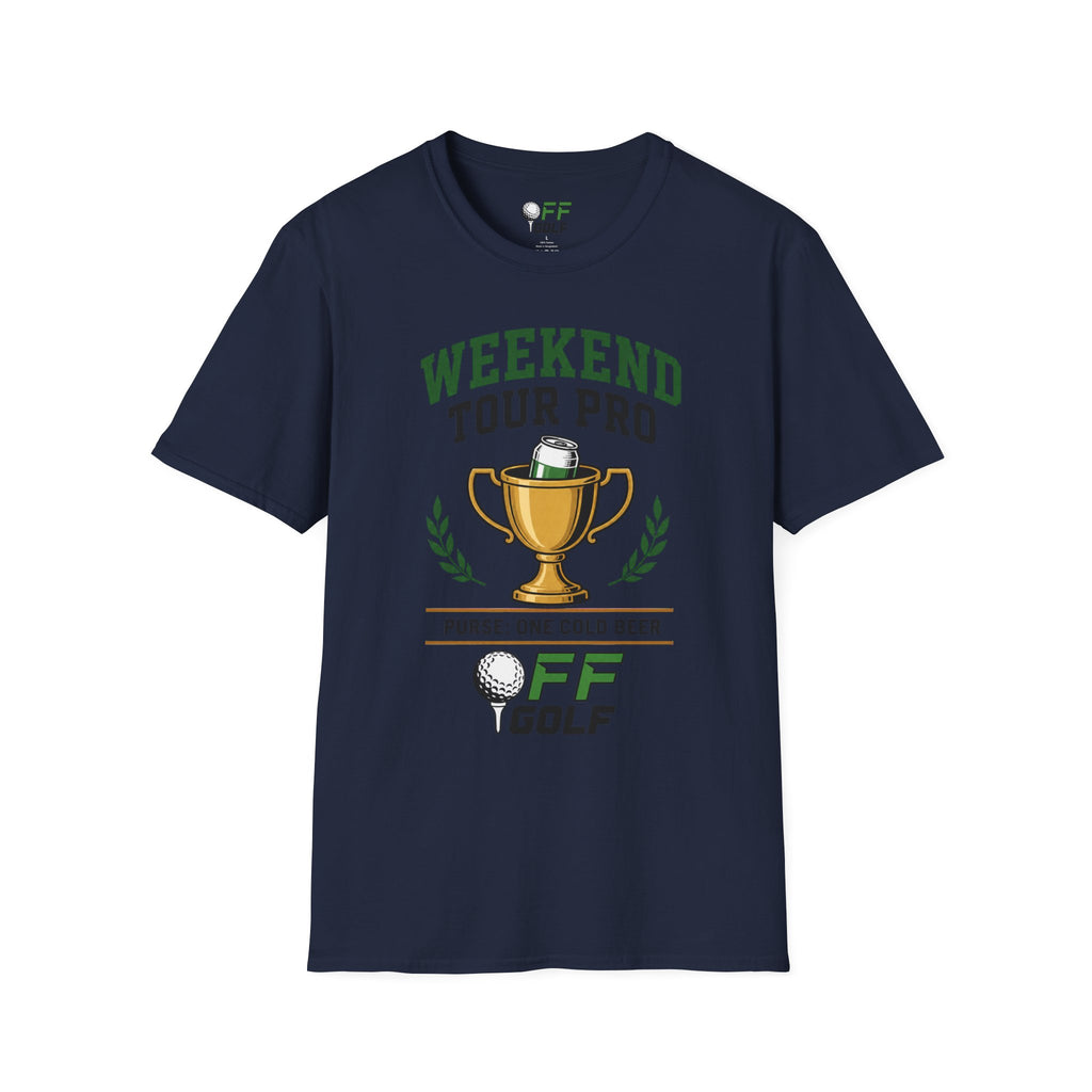 Weekend Tour Pro T-Shirt — Golf Trophy & Beer Graphic (16 Colors)