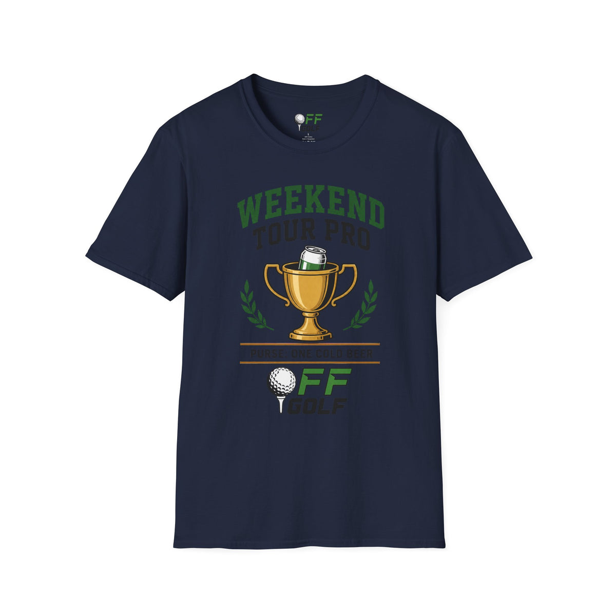 Weekend Tour Pro T-Shirt — Golf Trophy & Beer Graphic (16 Colors)