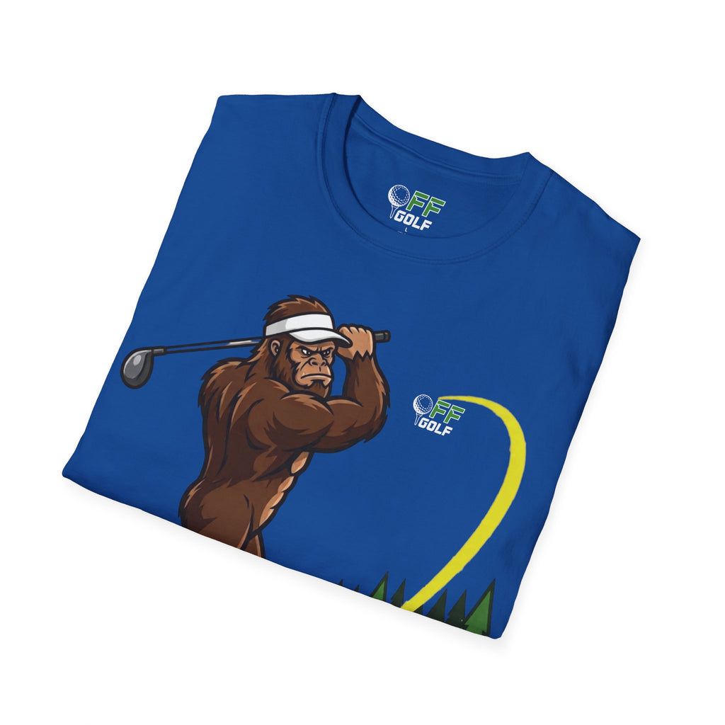 Sasquatch Golf Graphic T-Shirt — Bigfoot Golfer Funny Tee (16 colors)