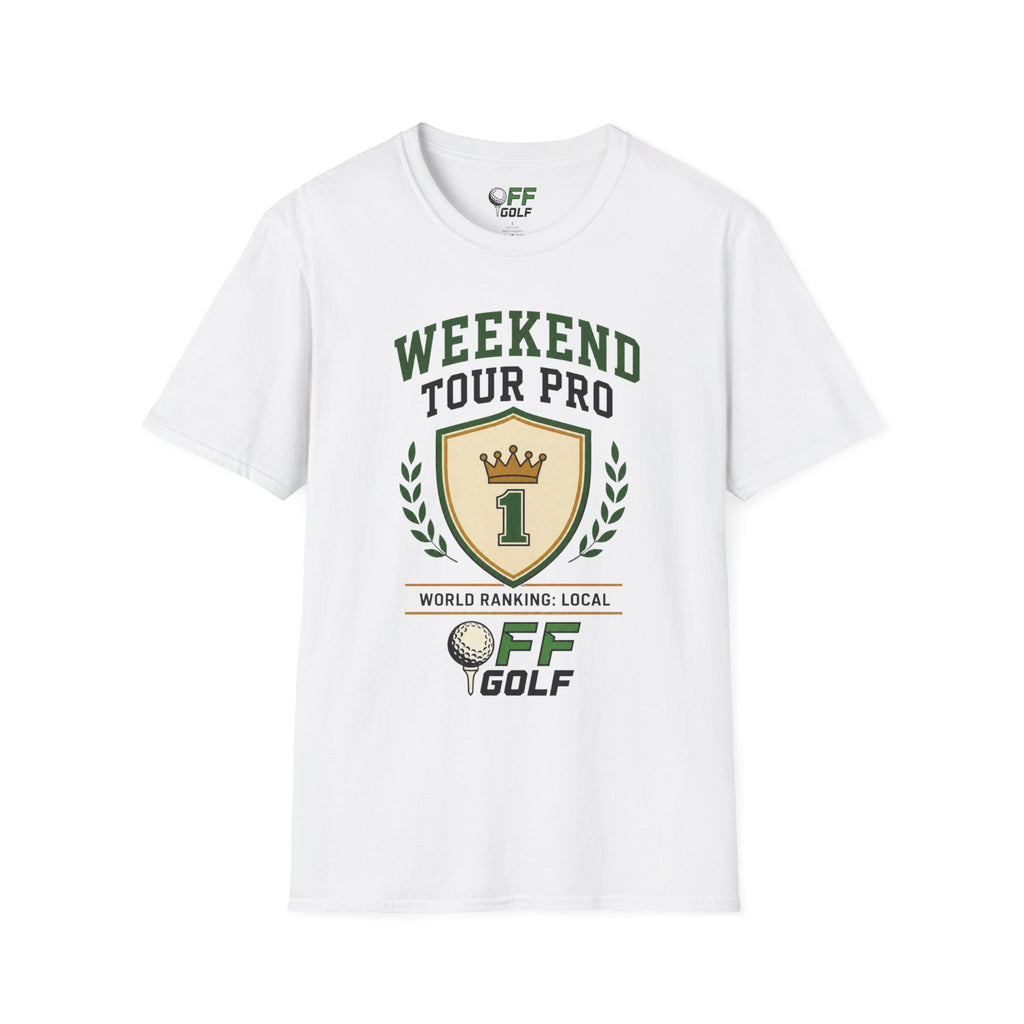 Weekend Tour Pro Golf T-Shirt — "Weekend Tour Pro" Crest Tee for Casual Golfers (16 colors)