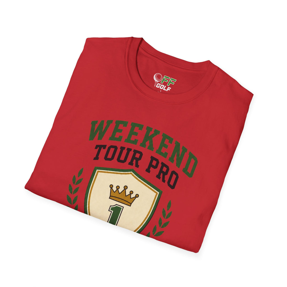 Weekend Tour Pro Golf T-Shirt — "Weekend Tour Pro" Crest Tee for Casual Golfers (16 colors)