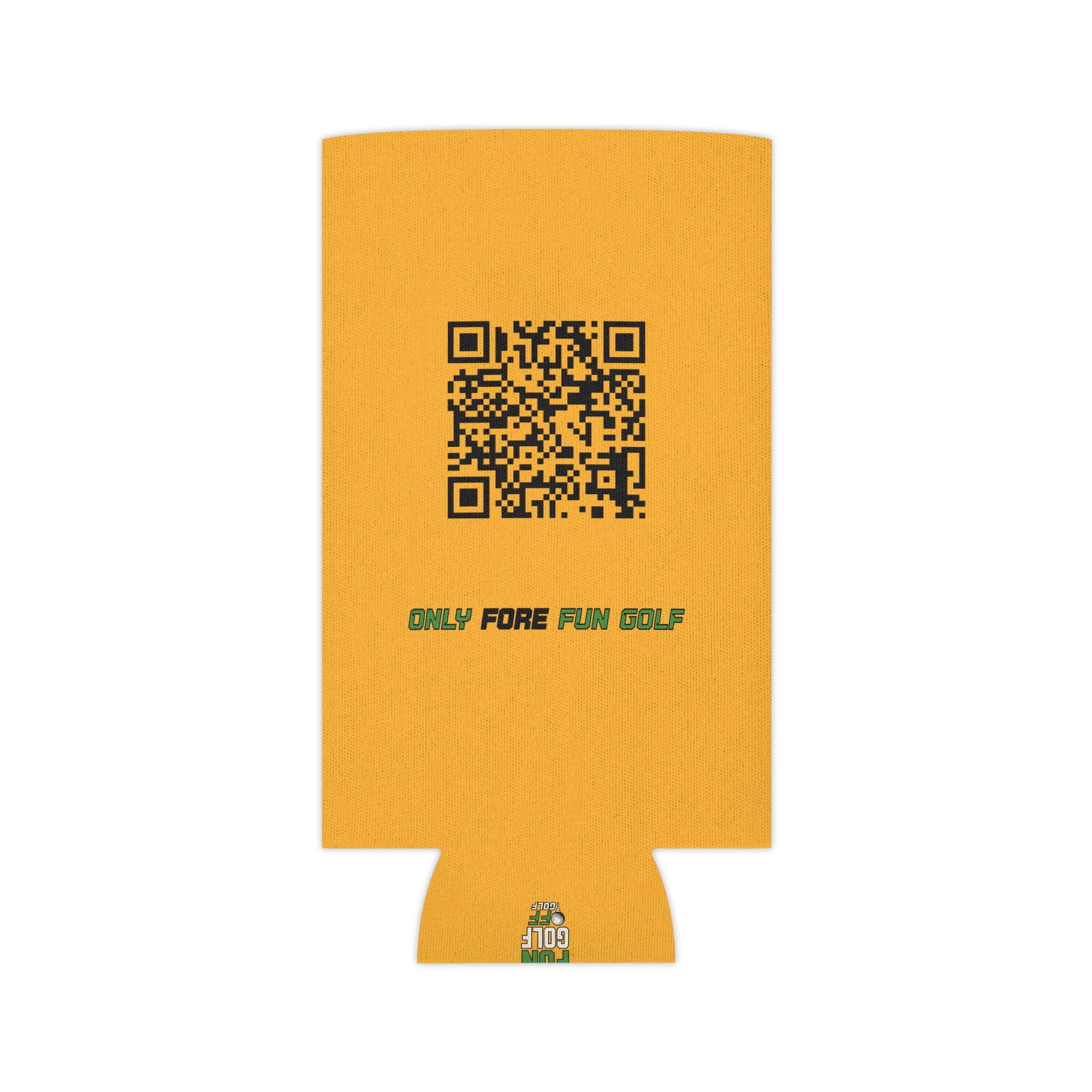 Can Cooler — 'Take the Fun Seriously' Beverage Cooler with QR Code Design - Gold