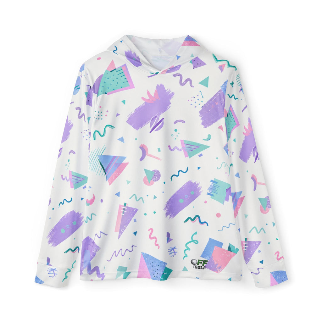 Golf Hoodie — Pastel 90s Memphis Print Performance Hoodie