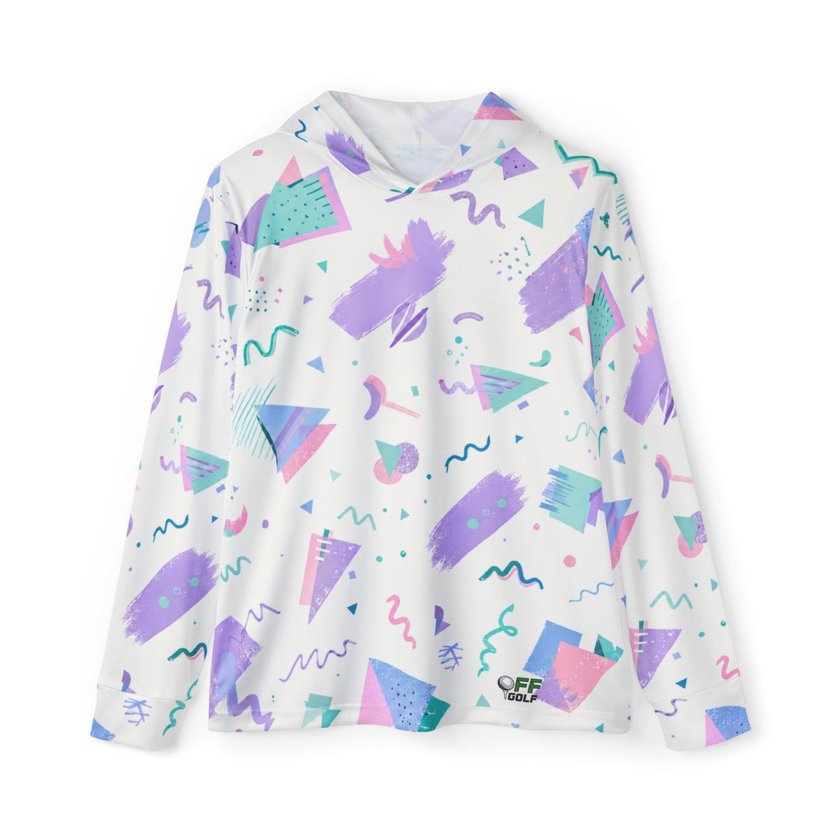 Golf Hoodie — Pastel 90s Memphis Print Performance Hoodie