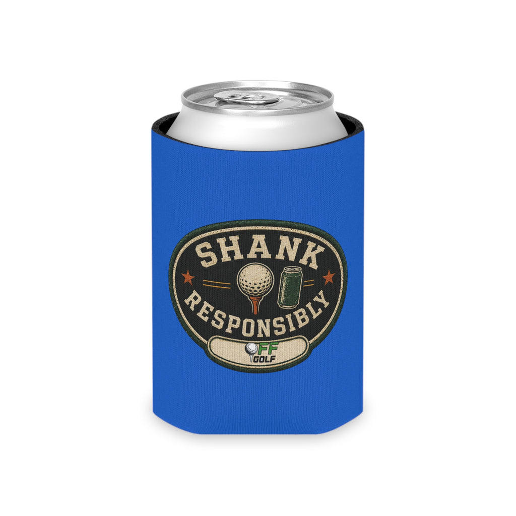 Regular or Slim Can Cooler — 'Shank Responsibly' Beverage Cooler - Blue
