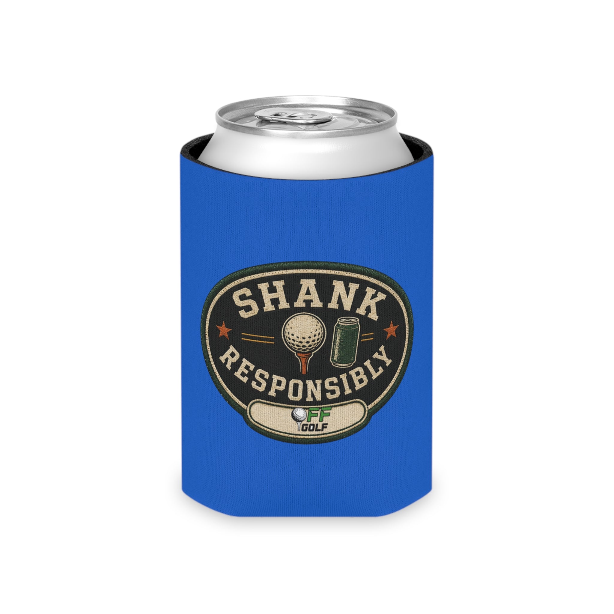 Regular or Slim Can Cooler — 'Shank Responsibly' Beverage Cooler - Blue