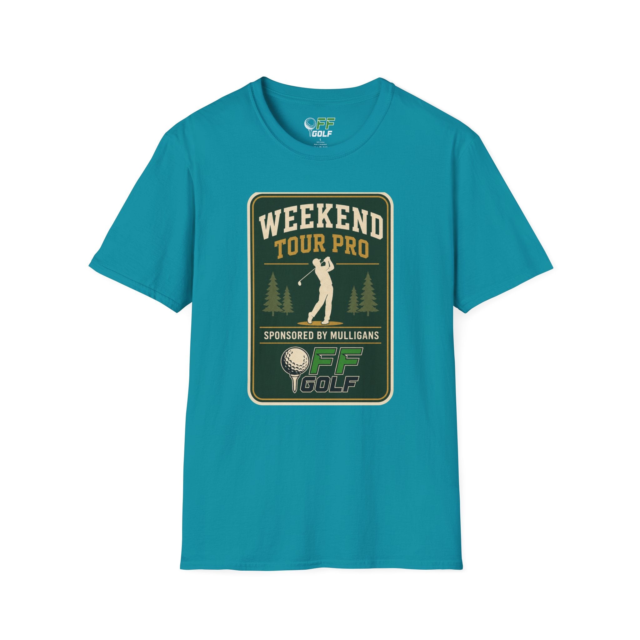 Golf T-Shirt — 'Weekend Tour Pro' Graphic Golfing Tee (16 Colors)
