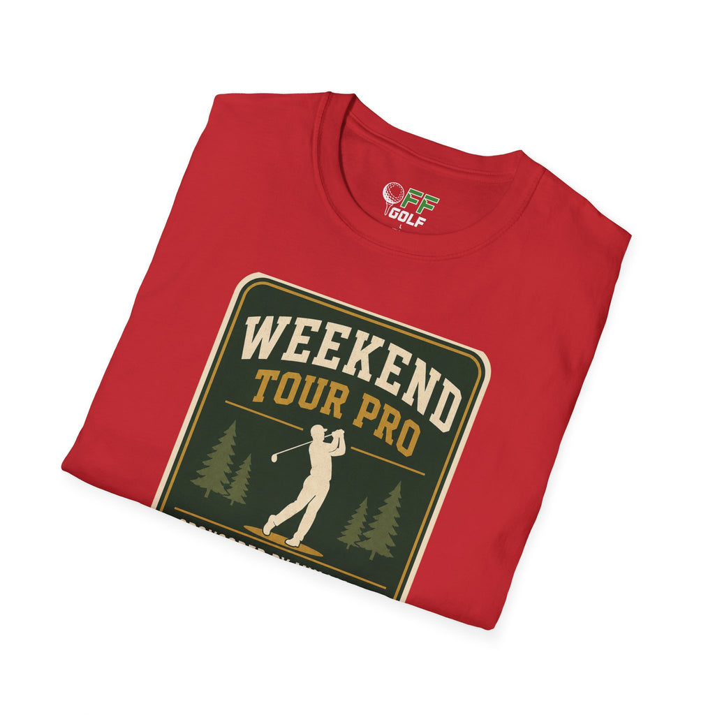 Golf T-Shirt — 'Weekend Tour Pro' Graphic Golfing Tee (16 Colors)