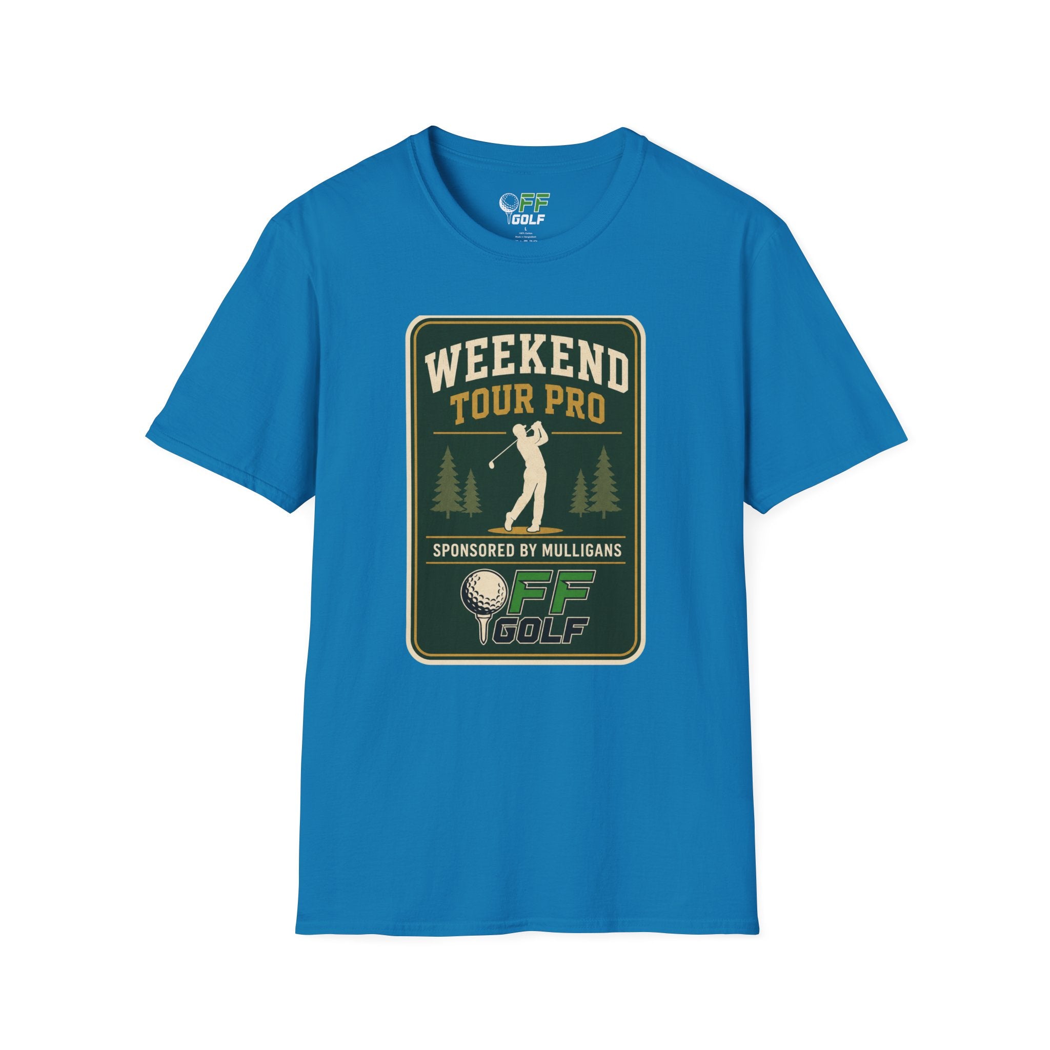 Golf T-Shirt — 'Weekend Tour Pro' Graphic Golfing Tee (16 Colors)