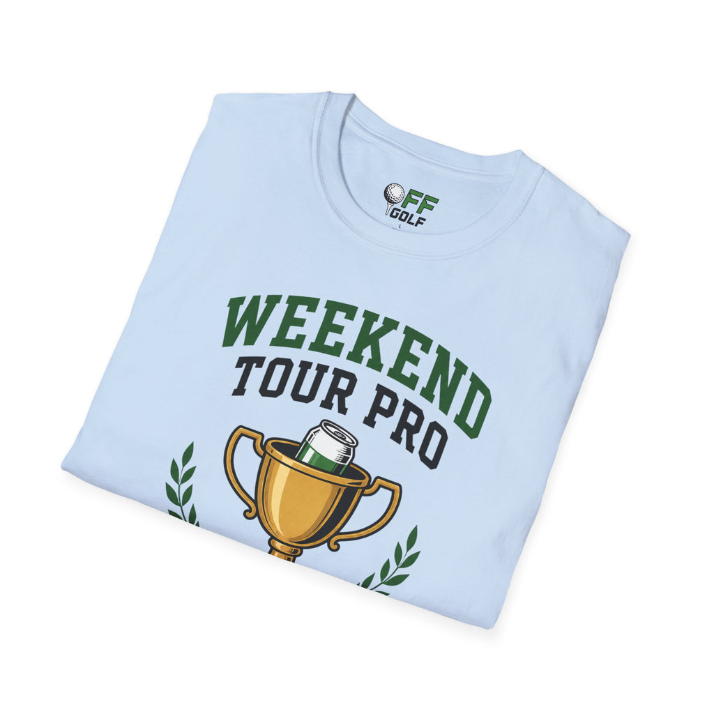 Weekend Tour Pro T-Shirt — Golf Trophy & Beer Graphic (16 Colors)