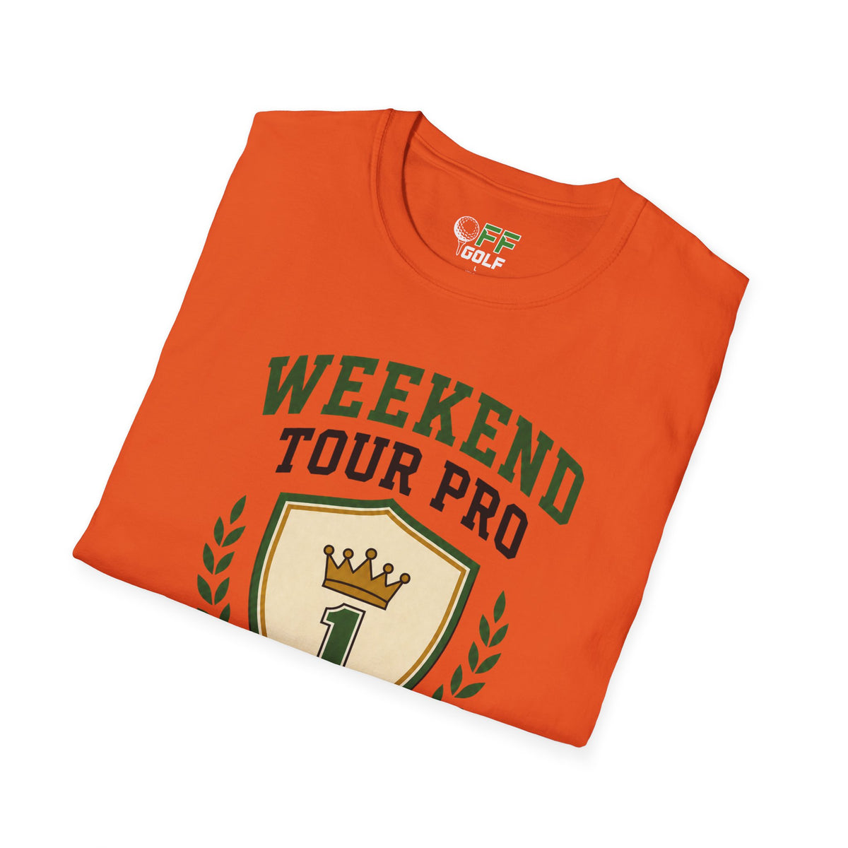 Weekend Tour Pro Golf T-Shirt — "Weekend Tour Pro" Crest Tee for Casual Golfers (16 colors)