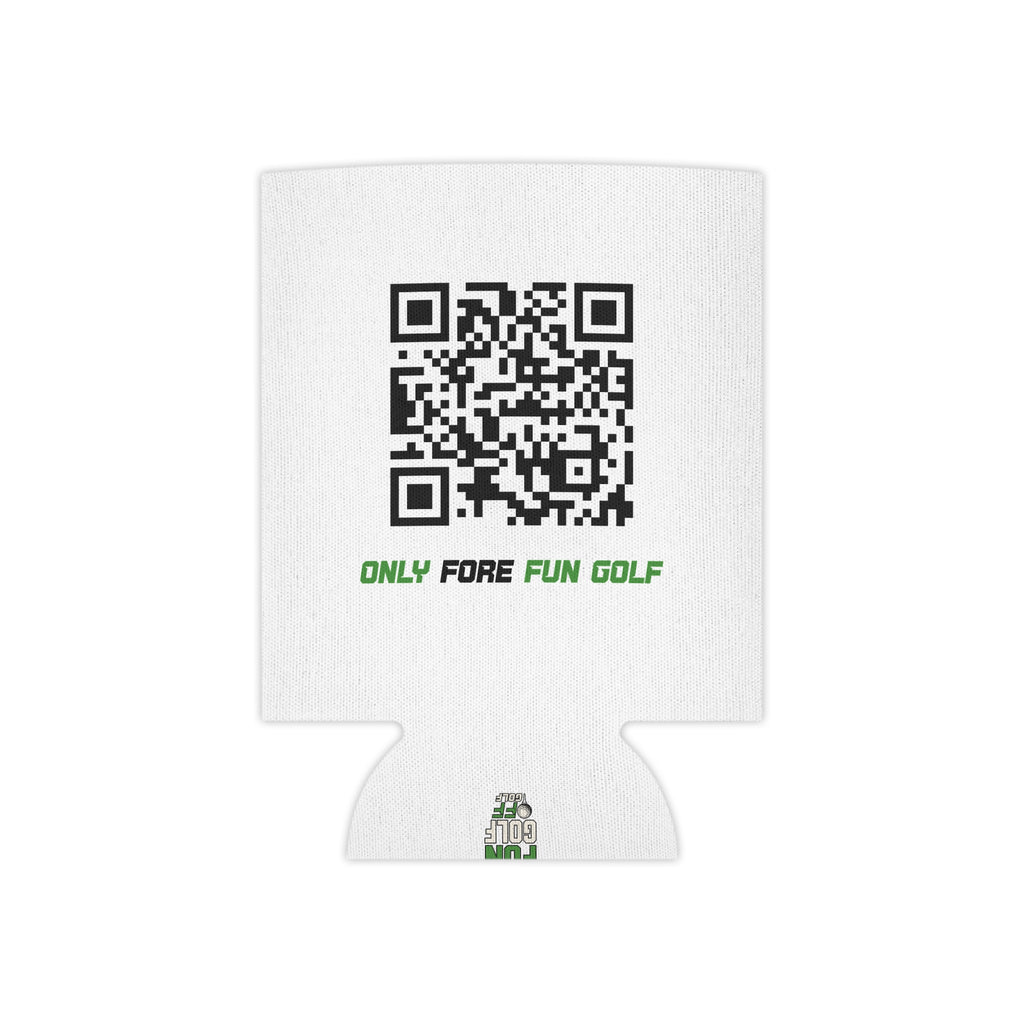 Off Golf Regular or Slim Can Cooler — "Only Fore Fun Golf" Beverage Cooler - White