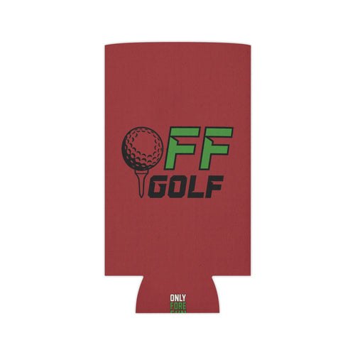 Can Cooler — "Only Fore Fun Golf" QR Code Beverage Cooler - Red