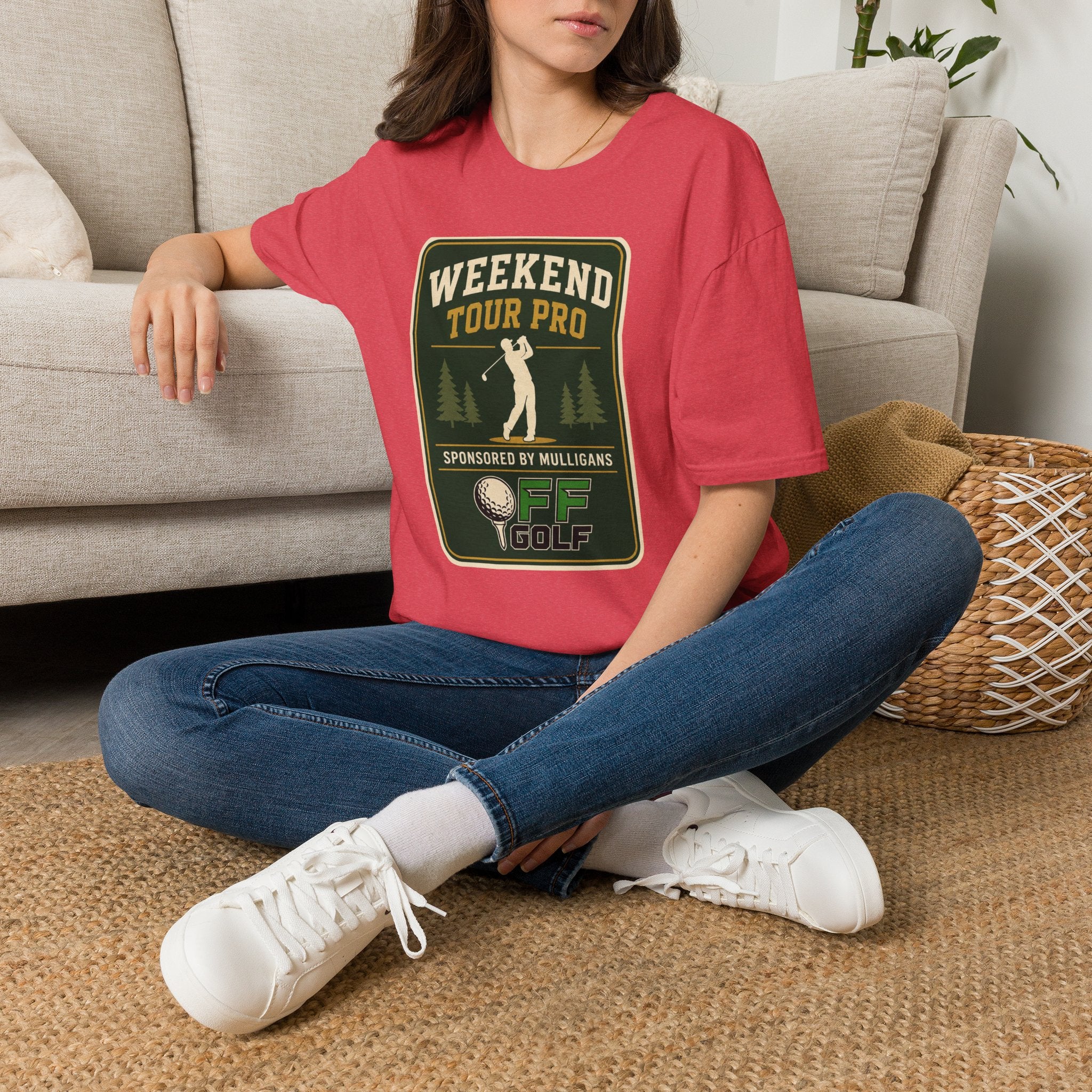 Golf T-Shirt — 'Weekend Tour Pro' Graphic Golfing Tee (16 Colors)