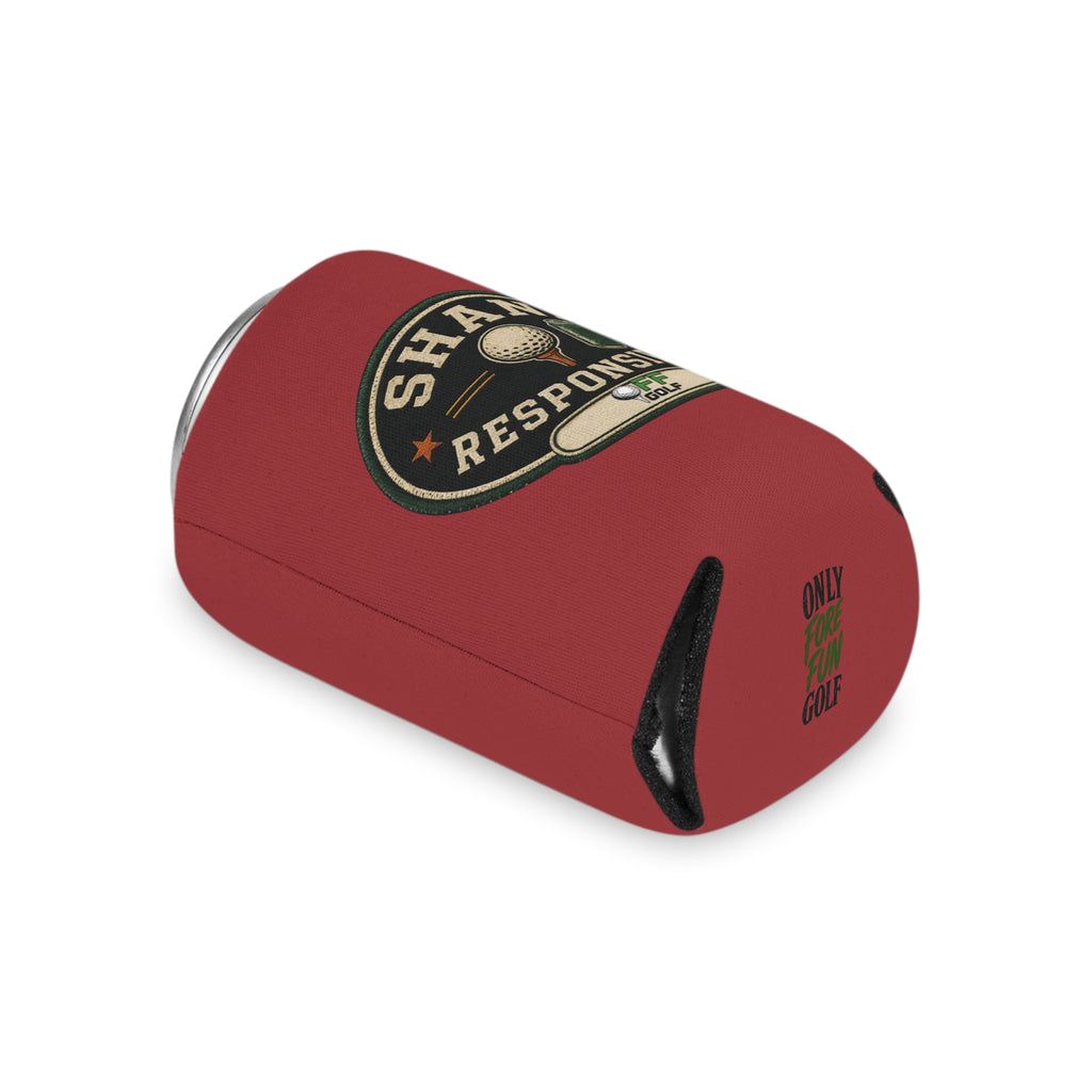 Regular or Slim Can Cooler — 'Shank Responsibly' Beverage Cooler - Red