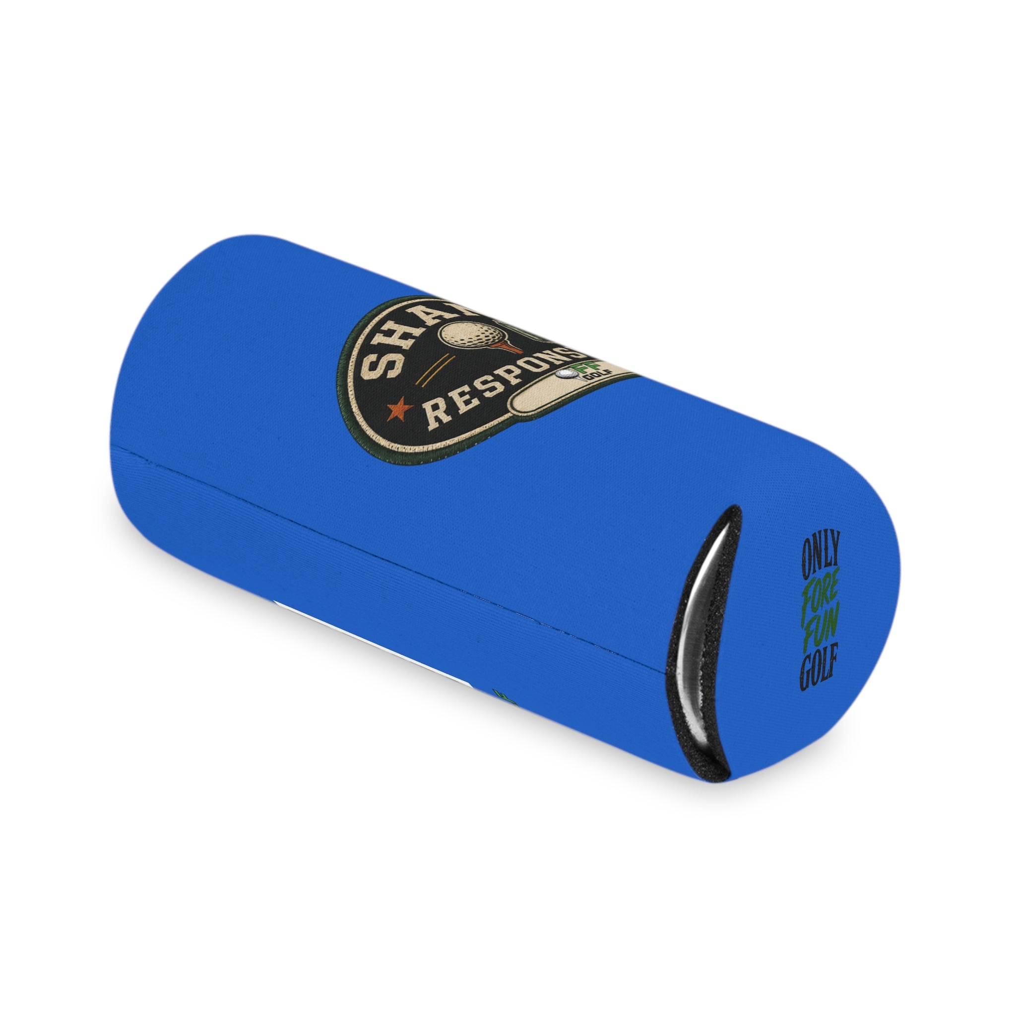 Regular or Slim Can Cooler — 'Shank Responsibly' Beverage Cooler - Blue