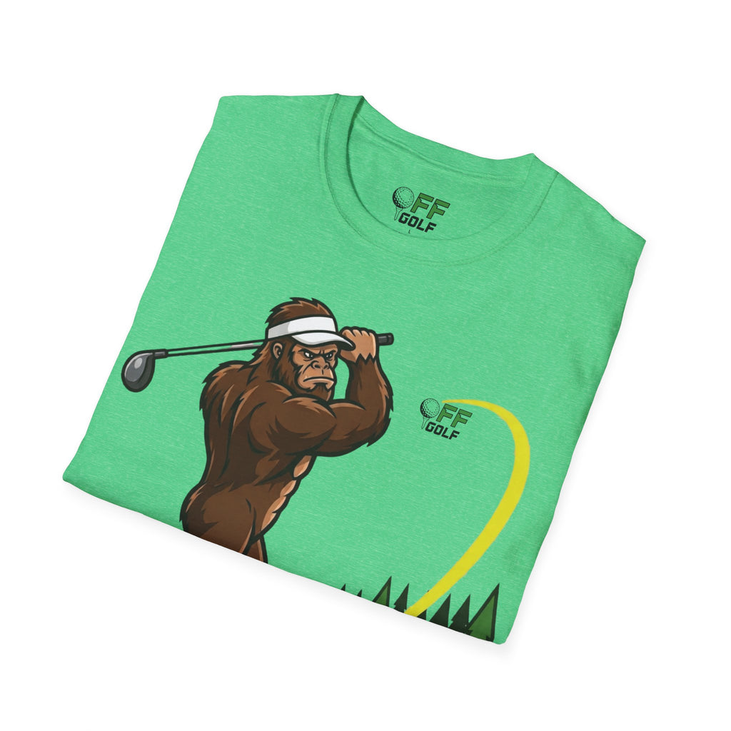 Sasquatch Golf Graphic T-Shirt — Bigfoot Golfer Funny Tee (16 colors)
