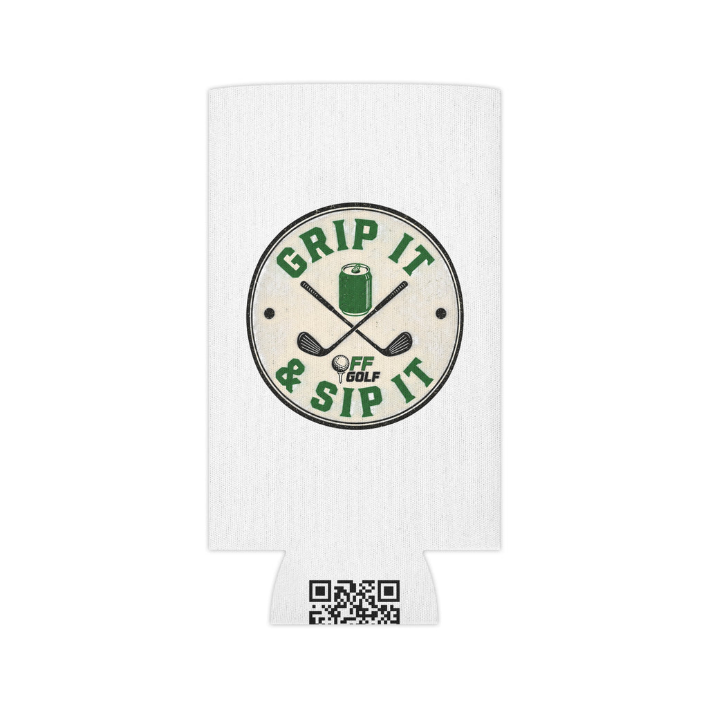Regular or Slim Can Cooler — 'Grip it & Sip It' Beverage Cooler - White