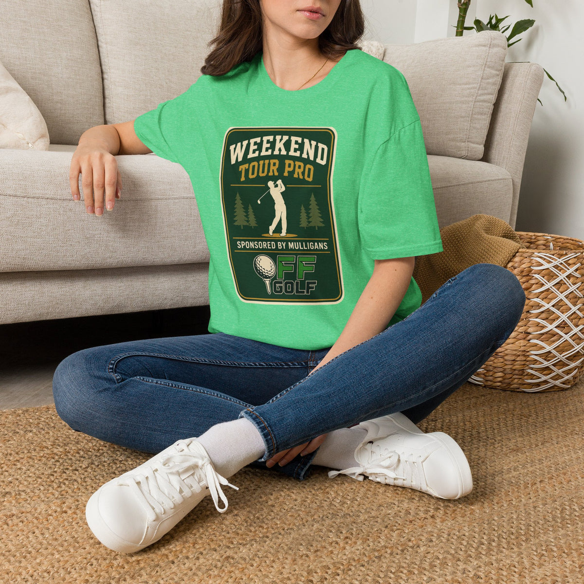 Golf T-Shirt — 'Weekend Tour Pro' Graphic Golfing Tee (16 Colors)