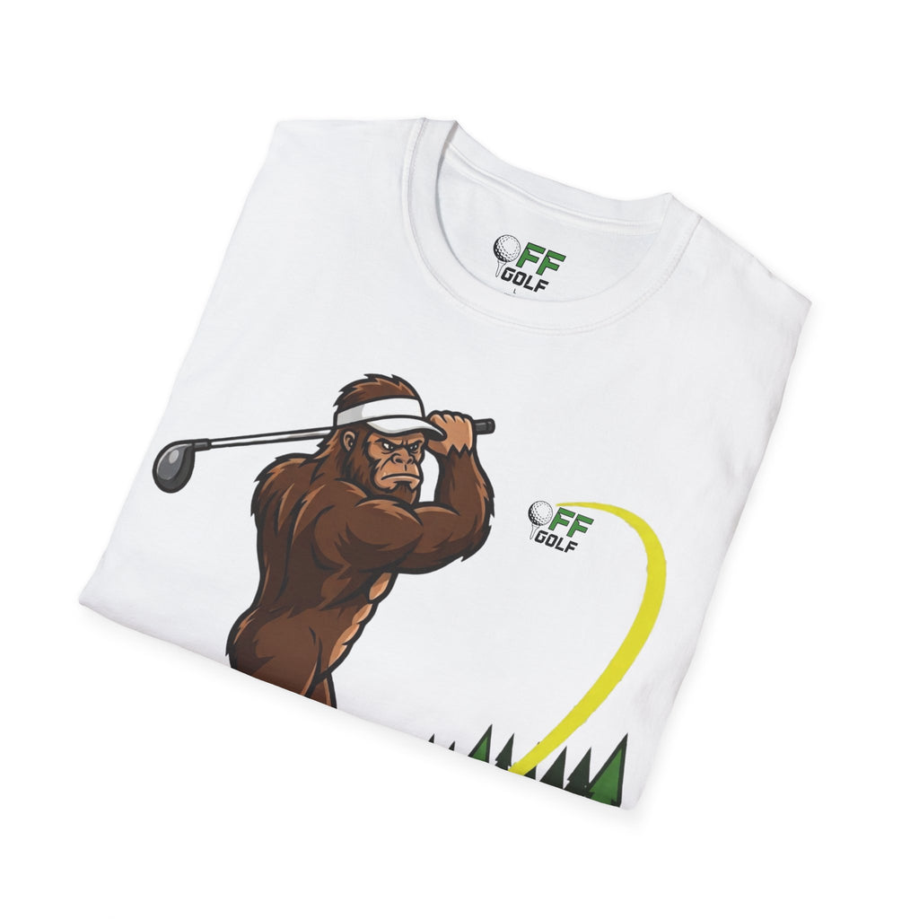 Sasquatch Golf Graphic T-Shirt — Bigfoot Golfer Funny Tee (16 colors)