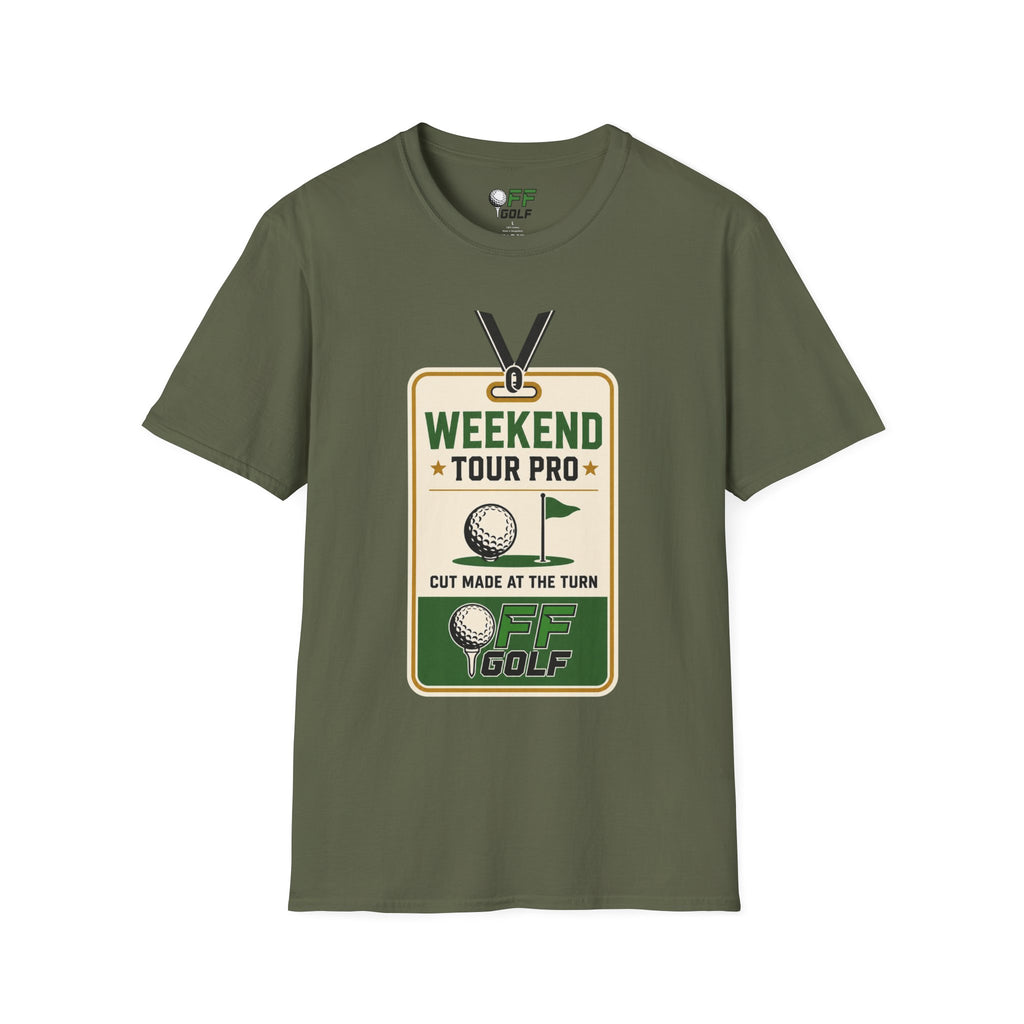 Weekend Tour Pro Golf T-Shirt - Front and Back Design (16 Colors)