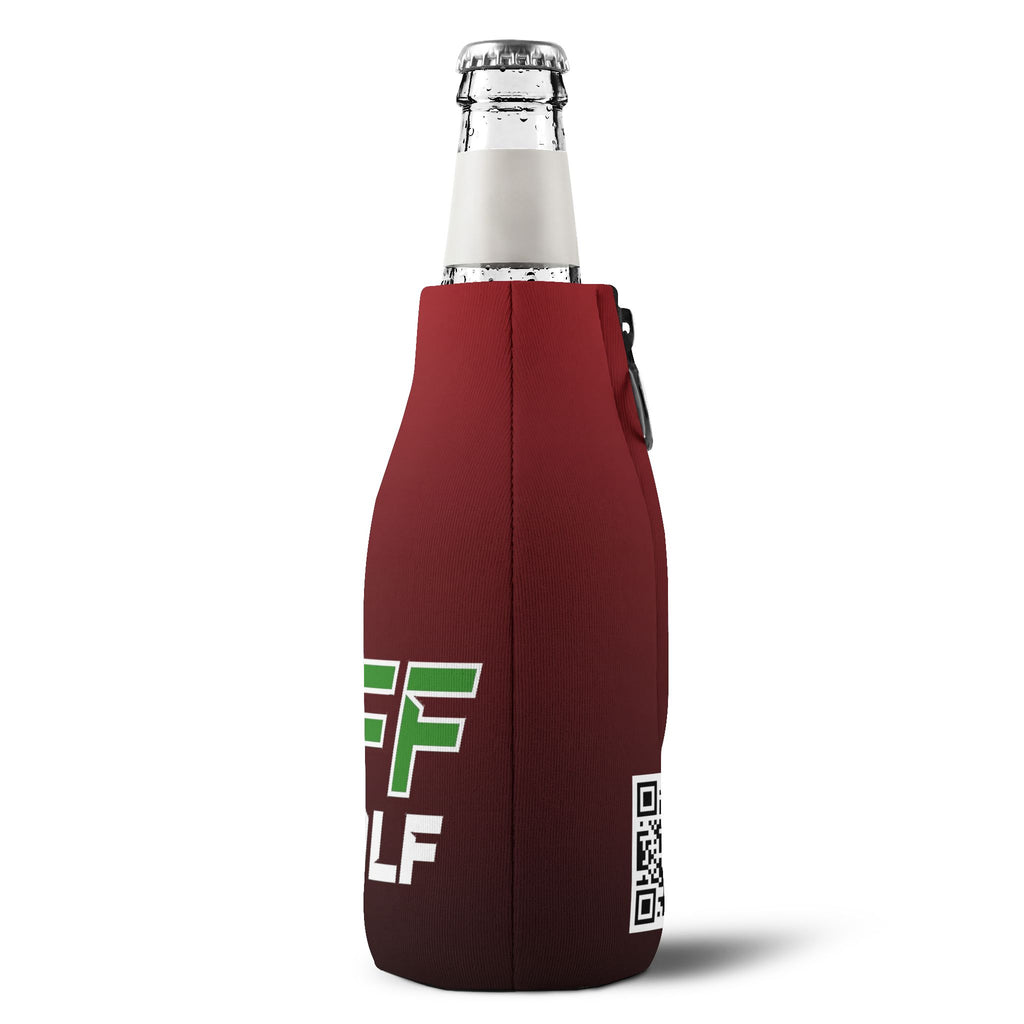 Golf Zip-Up Bottle Cooler Sleeve – Off Golf Logo Insulated Cooler with Zipper