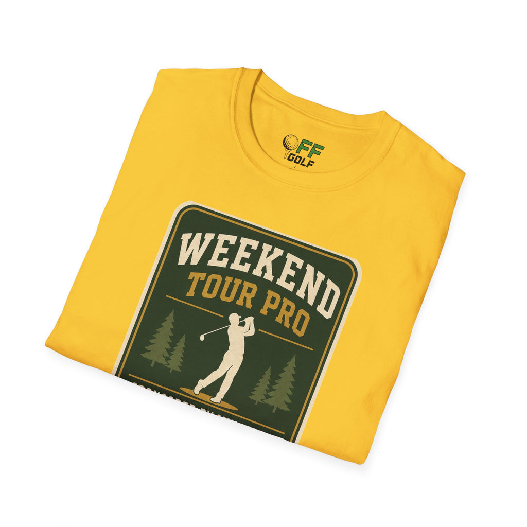 Golf T-Shirt — 'Weekend Tour Pro' Graphic Golfing Tee (16 Colors)