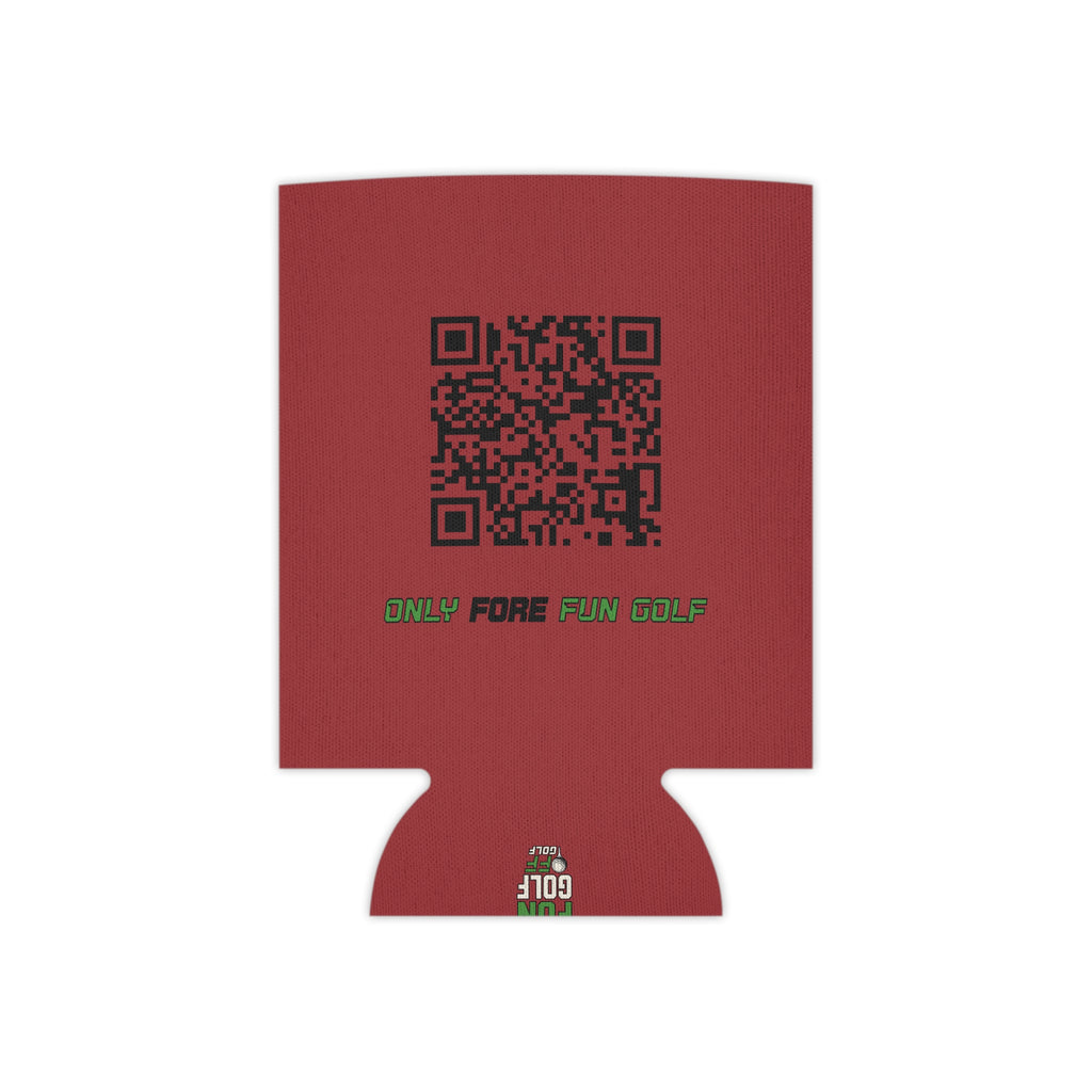 Can Cooler — 'Take the Fun Seriously' Beverage Cooler with QR Code Design - Red