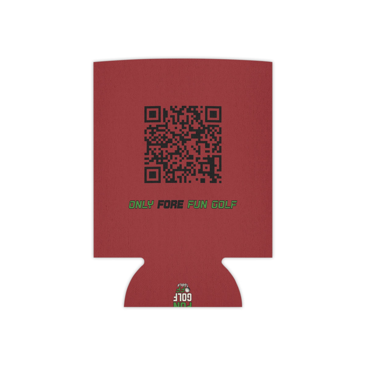 Can Cooler — 'Take the Fun Seriously' Beverage Cooler with QR Code Design - Red