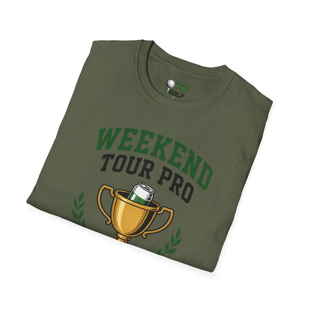 Weekend Tour Pro T-Shirt — Golf Trophy & Beer Graphic (16 Colors)