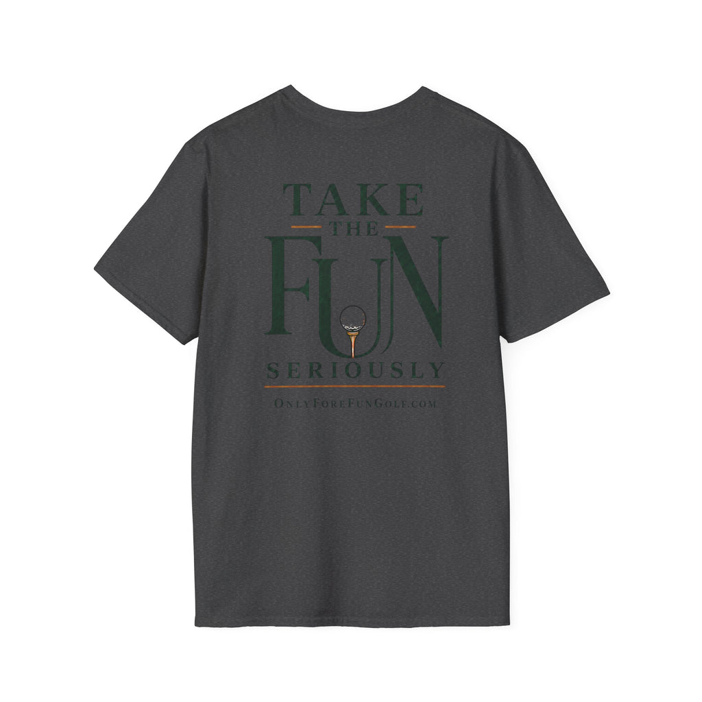 Golf Search Radius T-Shirt — Funny Golf Course Map Design (16 Colors)